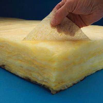 Isolation imperméable de laine de fibre de verre de la CE Ral pour la largeur des projets 1.2m