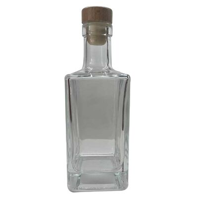 Clear Thick Wall Glass Bottle Custom Shape for Beverage Packaging